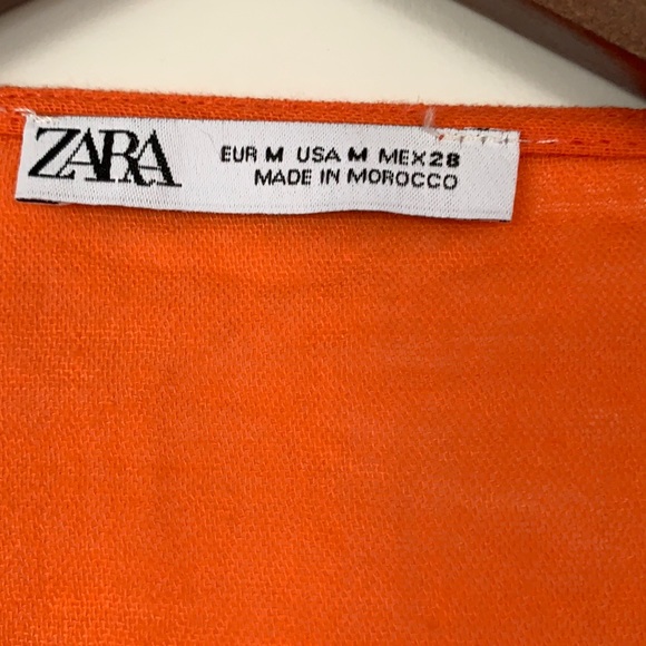 Zara orange midi dress with open back . Size S - Picture 5 of 7
